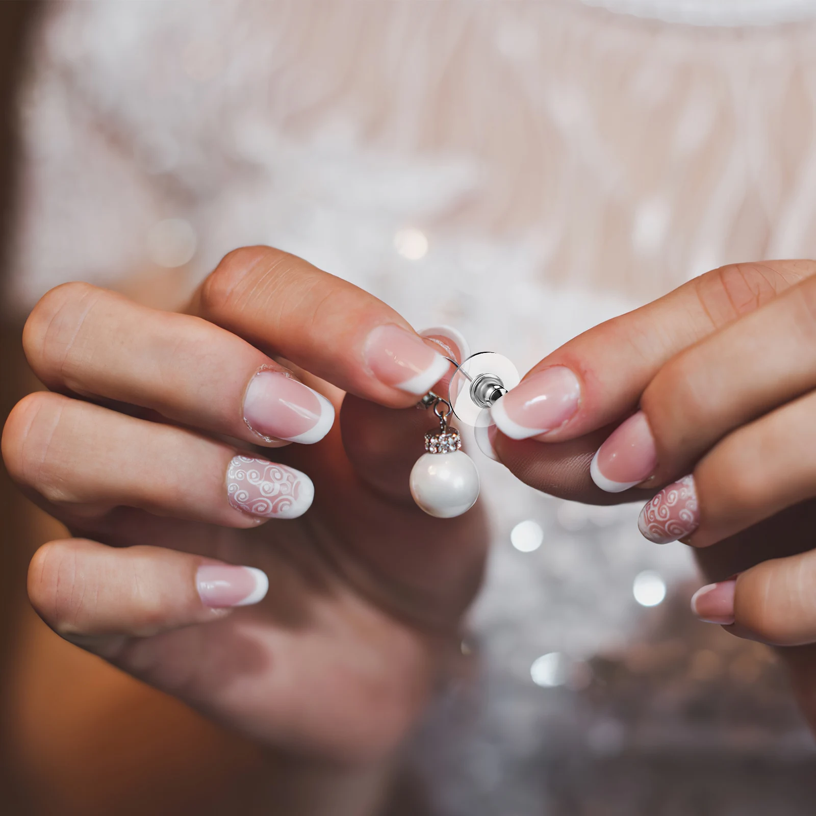 

6 pcs Locking Earring For Studs Silicone Large Clear Earring Heavy Support Safety Backs Ear Ringing Backs Accessories For Women