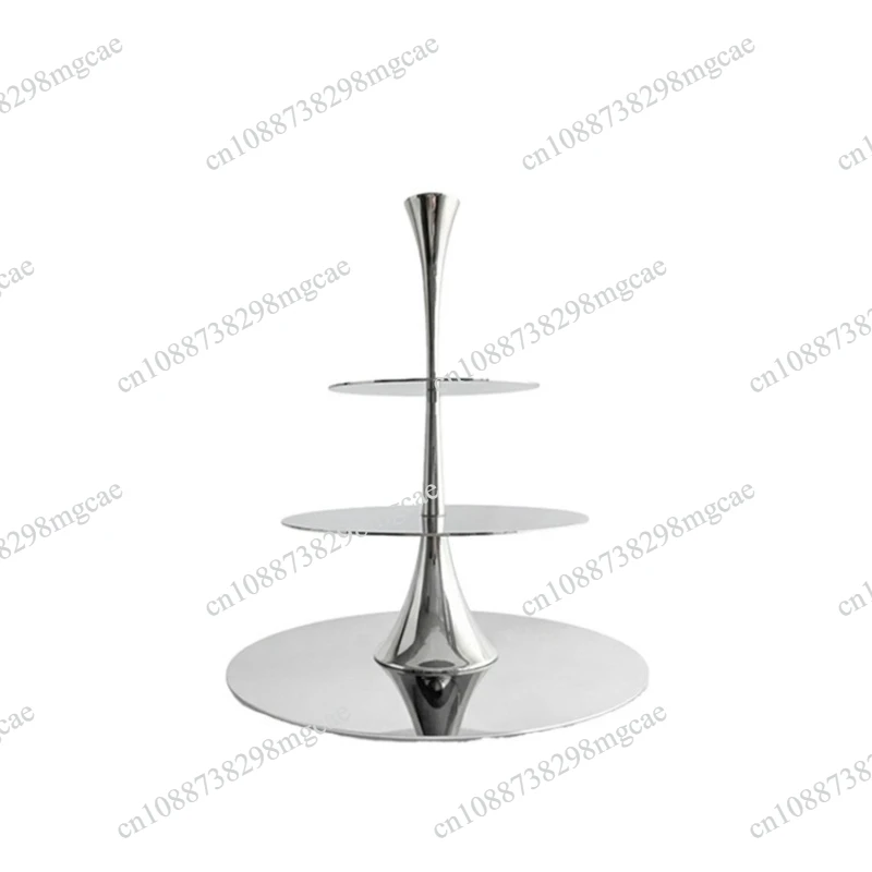 Multi-layer afternoon tea snack rack 304 stainless steel light luxury high-end feeling, hotel cake dessert rack