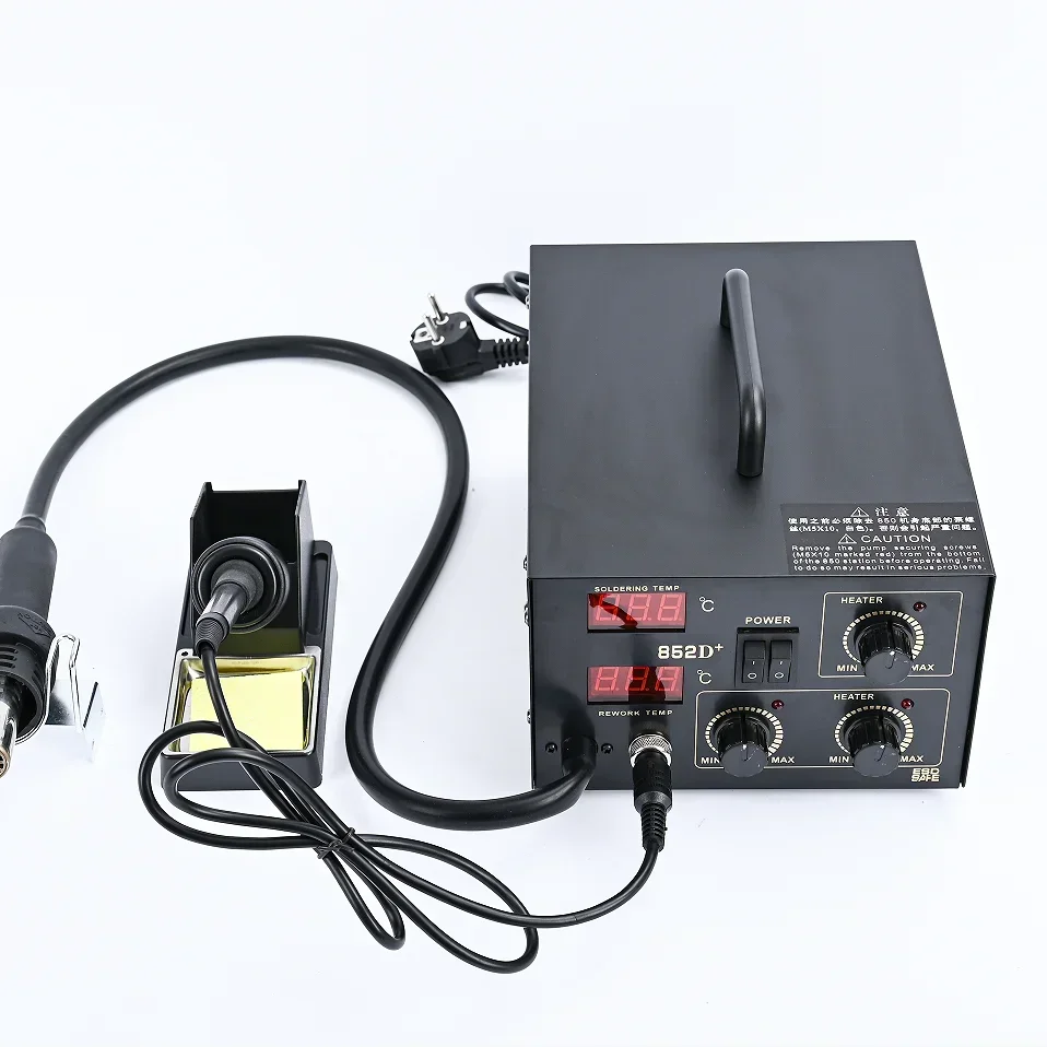 1-852D+ soldering hot air heat rework welding solder iron repair soldering station machine rework soldering iron station