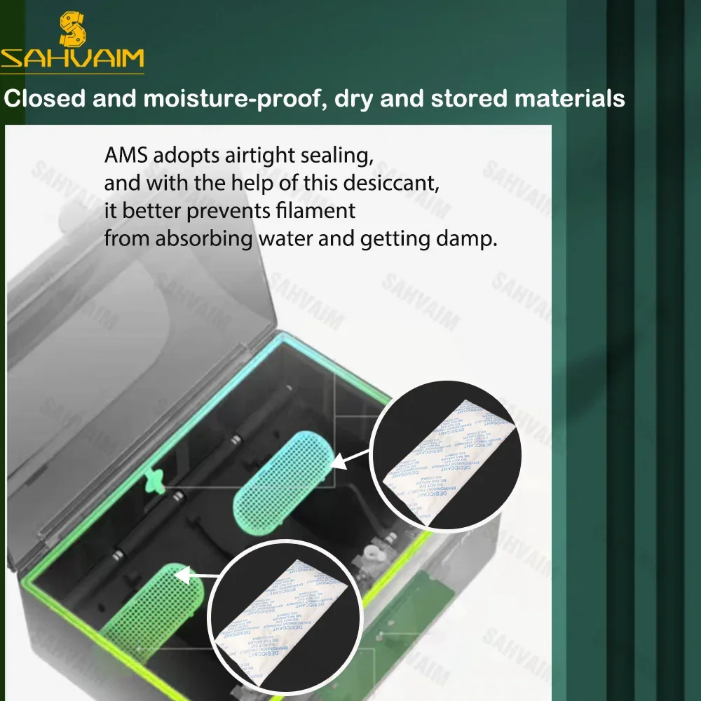 

3d Printer Filament Storage For Bambulab X1C P1S 3D printing accessories Bambu Lab AMS Desiccant Living Moisture Dehumidifier