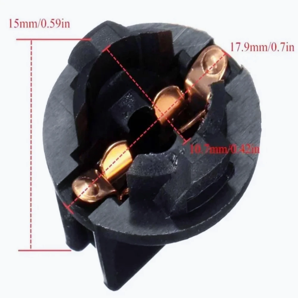 ZZ-10Pcs Car Dashboard Socket Halogen lamp Holder LED Running light T10 Socket W5W Base Bulb Plug Holder Car Parts