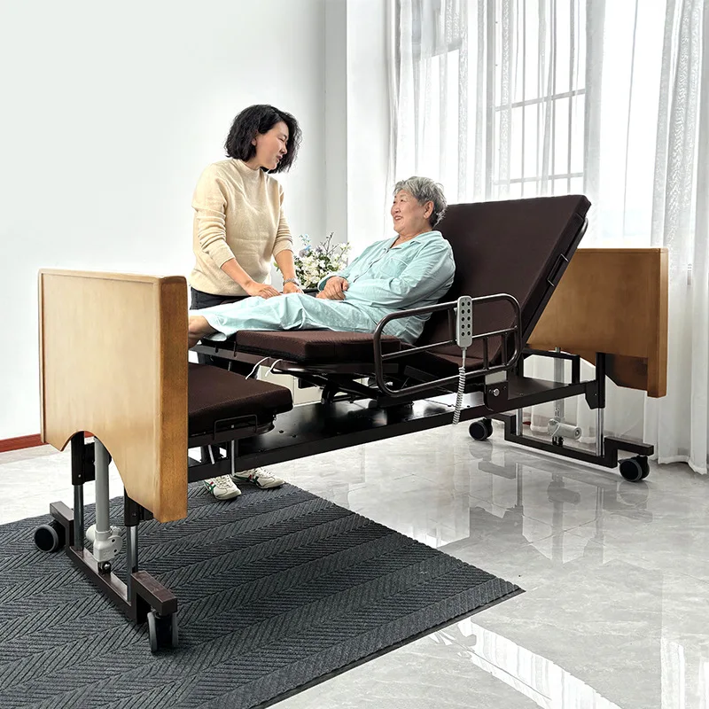 Electric bed rotating lift bed, electric multi-function bed, elderly care home bed