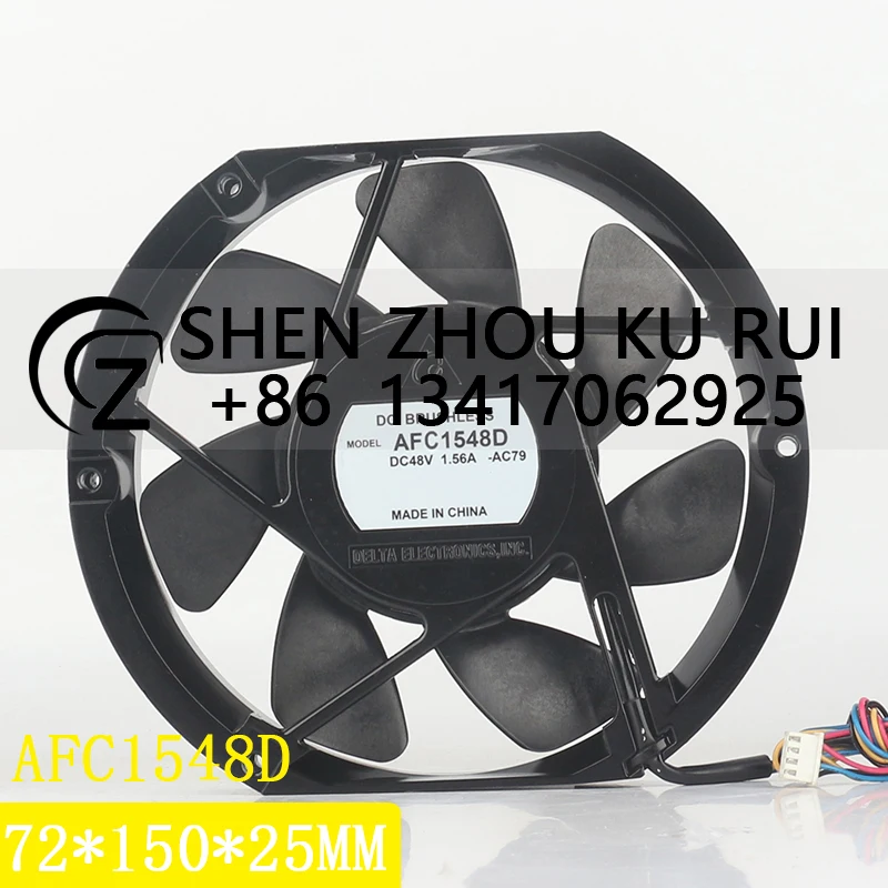 

Delta 12V 24V DC48V 1.56A AC EC four-wire axial flow inverter large air volume AFC1548D-AC79 cooling fan