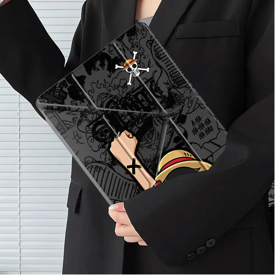 One Piece Luffy Law Tablet Case For iPad Mini 6 7 Air 4 5 M3 M2 1 2 M4 11inch Pro 11th 10th 9th 8th 7th 12.9inch Pro 2025 Holder