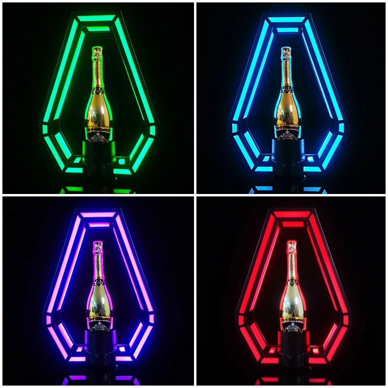 

Cross-border LED colorful light wine stand for bars, champagne, foreign and domestic spirits, KTV wine dispenser, wine rack, iro