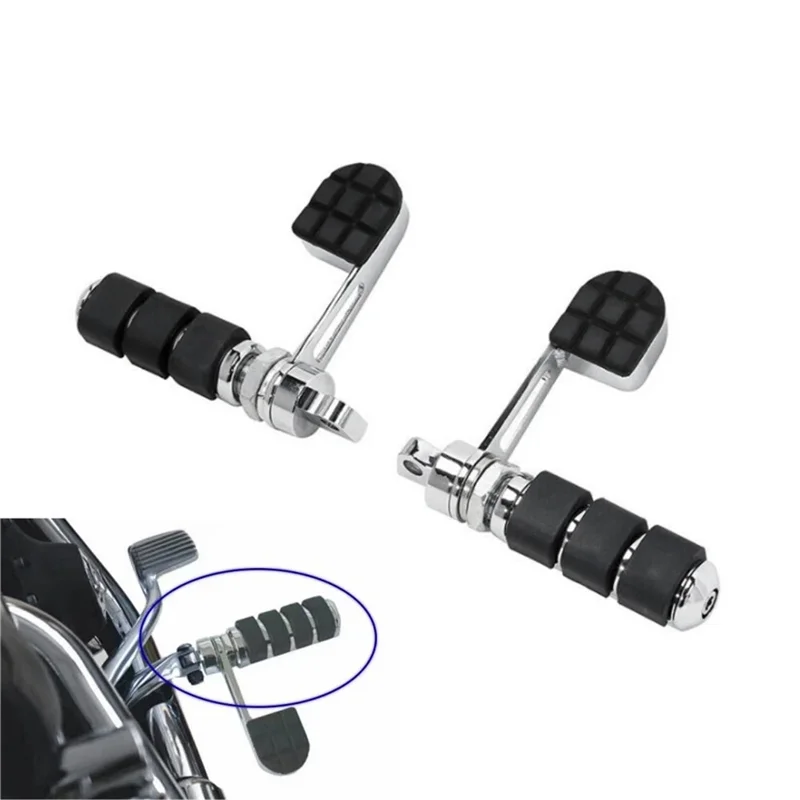 

NEW-Heel Foot Rest Pegs For Sportster XL 883 1200 48 72 Softail DYNA FXDF FAT BOB FXDC FXWG Footrest Bracket Set