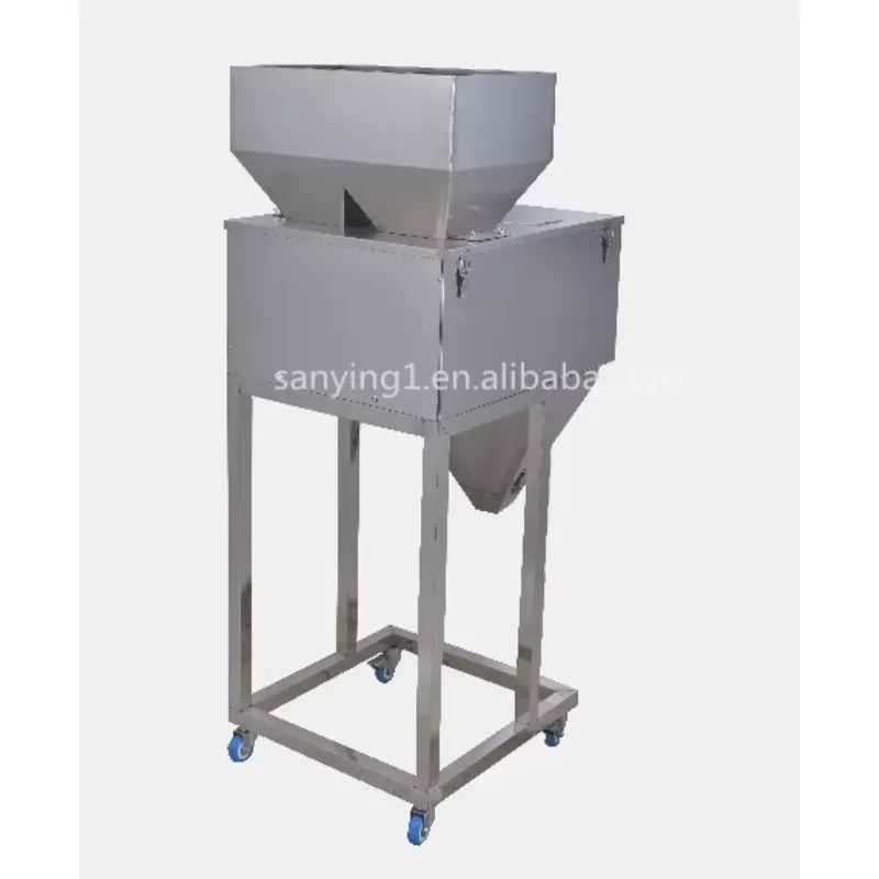 المصنع مباشرة 2 رئيس 500 جرام آلة تعبئة الجسيمات الهزاز مسحوق الحبوب الحبيبية وزنها آلة التعبئة