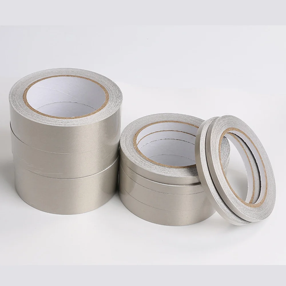 Silver Conductive Fabric Cloth Tape Single-Sided Adhesive Tape For Laptop Cellphone LCD EMI Shielding 20 Meter/roll