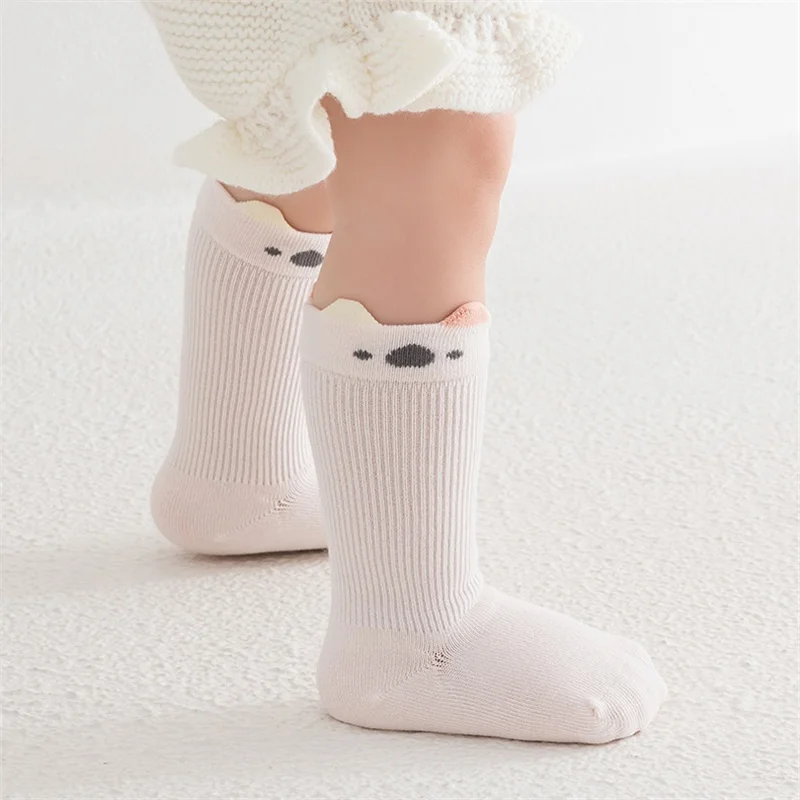 3 Paare/Set Neugeborenen-Babysocken für Mädchen und Jungen, Baumwolle, weiche Socken für Kleinkinder, modische niedliche Cartoon-Kindersocken für Babys von 0–5 Jahren