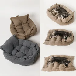 Dog Kennel Mat Multifunctional Folding Pet Solid Color Deformable Multipurpose Kennel Bed House Cat and Dog Pet Supplies