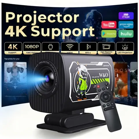 2026 New 1080P Projector Portable Mini Projetor Wired with Speakers For Phone Movies，without built-in app,Dual 200 ANSI Allwinner Home Cinema Outdoor Office Projetors High-definition Decoding Video, Cast High Definition Large Screen Movies