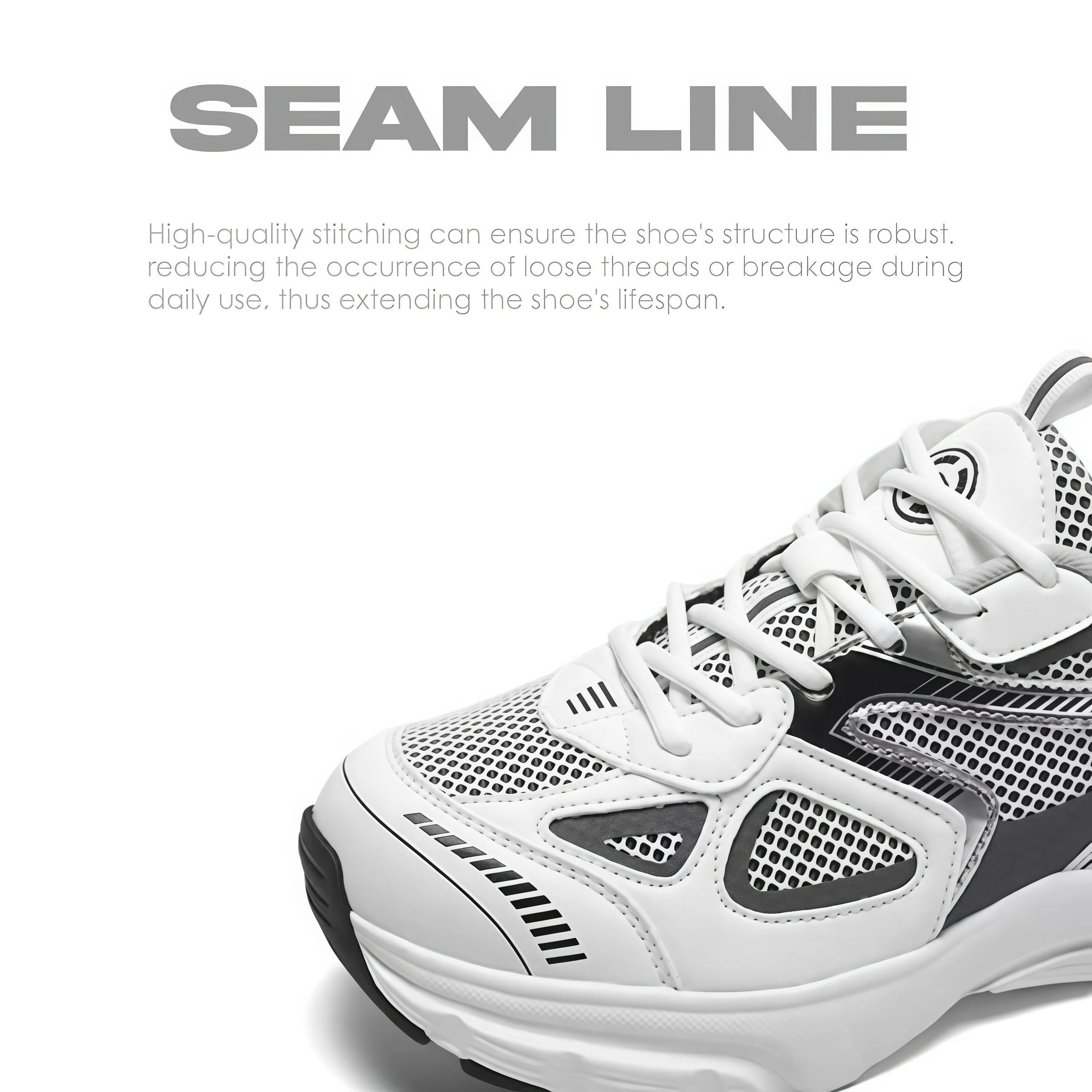 Luxuriöse Chunky Sneakers für Damen 2025 Frühling Atmungsaktive Schuhe für Herren Sport Laufen Freizeit Damen Fitness Schuhe – Detail 9