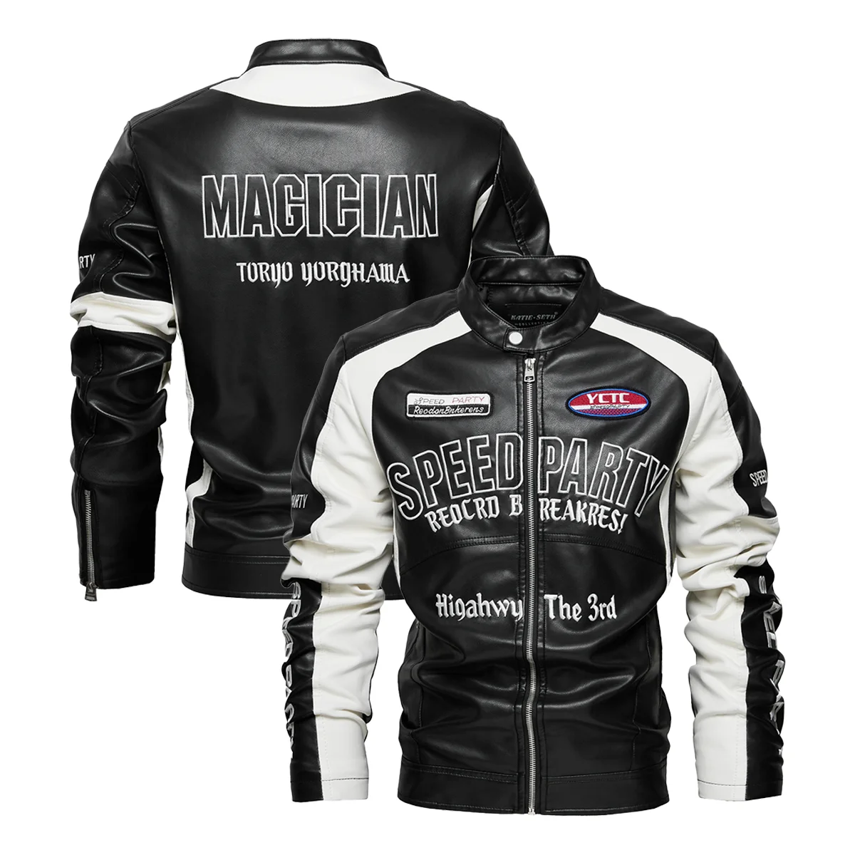 

Men's Leather Jackets Autumn Casual Motorcycle PU Jacket Biker Leather Coats Brand Clothing EU Size