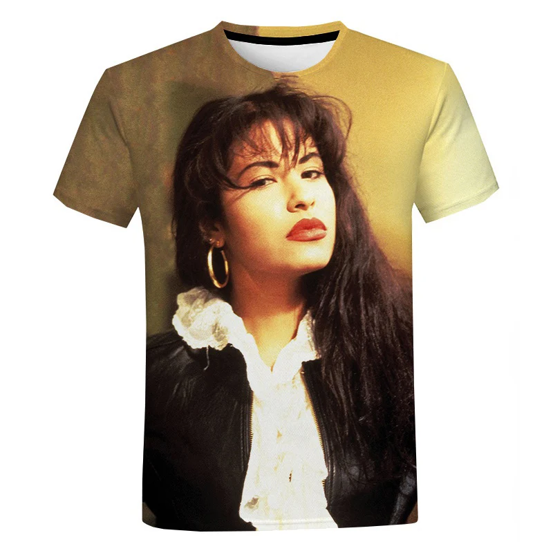 Singer Selena Quintanilla T Shirts 3D Print Men Woman Fashion Hip Hop T-Shirt Oversized Streetwear Harajuku Kids Tees Clothing