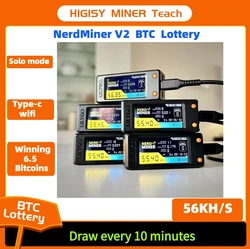 Novo Nerdminer V2.0 T-display S3 Bitcoin Nerd Miner Hashrate 78KH/s V1.6.3 Bitcoin btc Lottery Miner Lilygo btc lottery miner