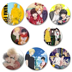32/44/58mm Anime Banana Fish Brooches Cartoon Cosplay Badge Backpack Shoes Jewelry Gift Accessories HD Print Handmade Pins
