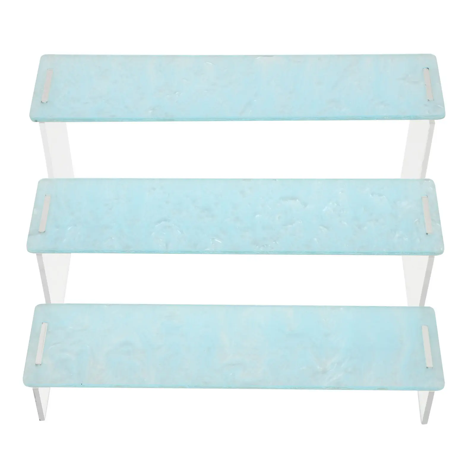 2Pcs Acrylic Display Rack Storage Organizer Multi-Tier Clear Desktop Shelf Collection Holder Display Stand Acrylic Figures Stand
