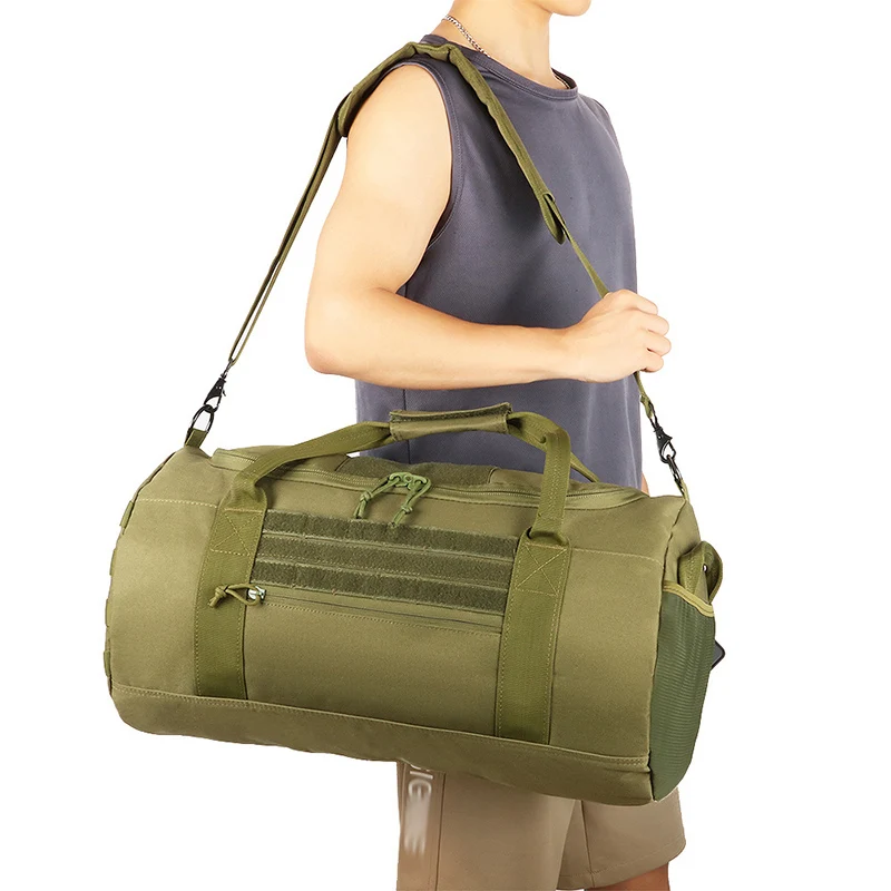 

Tactical Fitness Handbag Men Large Sports Travel Shoulder Bags Outdoor Gym Carry On Tote Luggage Duffel Basketball Weekender Bag