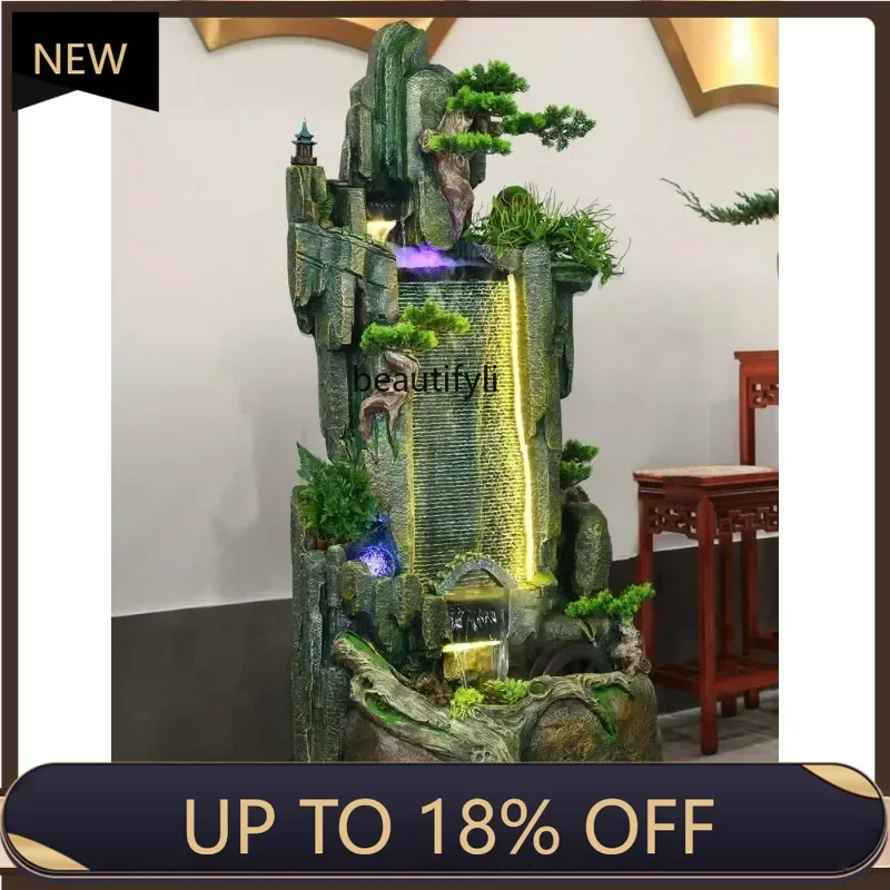 

P178 Rockery Circulating Water Living Room Office Balcony Fish Pond Decoration Floor Rockery Water Curtain Wall Decoration