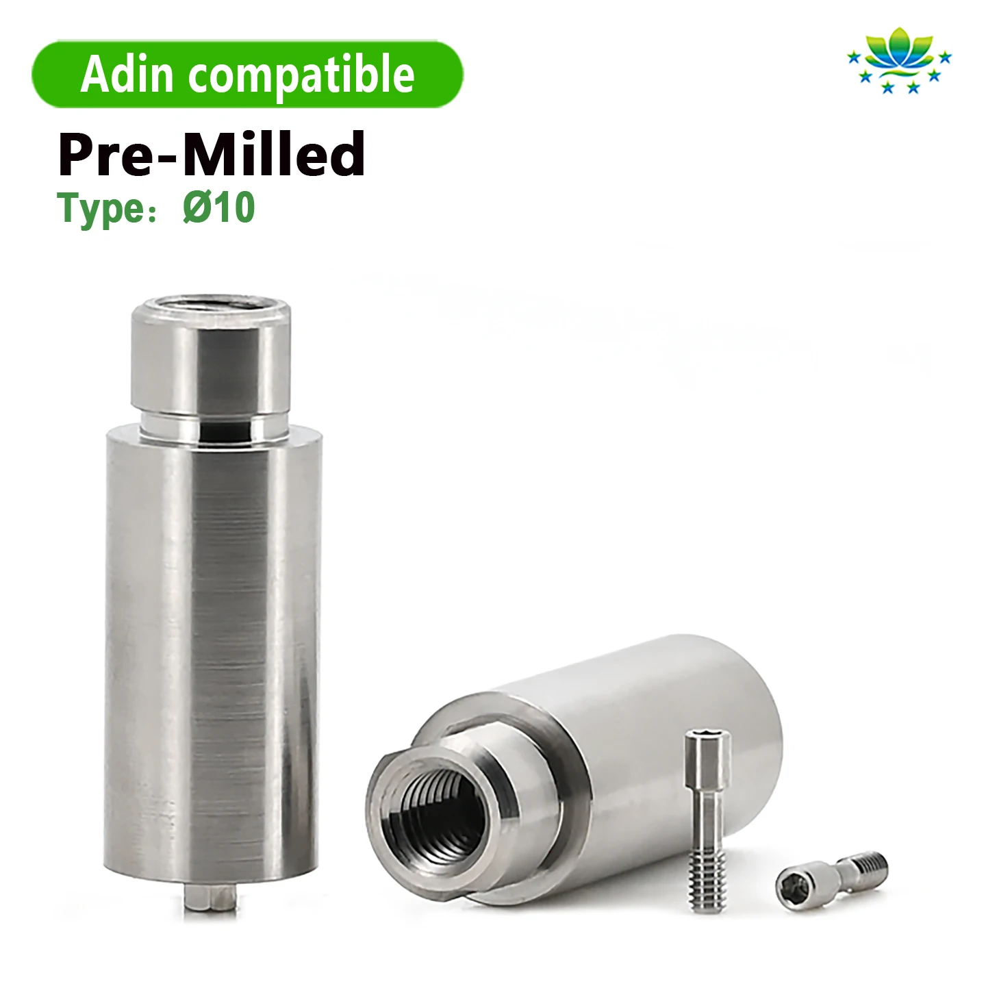 Ti-6Al-4V ELI Titanium CAD CAM Milling Blank Compatible Adin Pre Milled Abutment Internal Hex OEM ODM Custom Dental Lab Parts