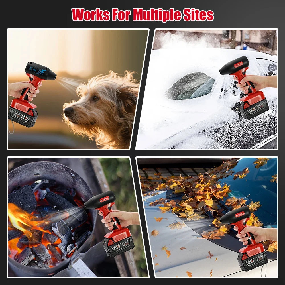 M-WALK 電動ターボブロワージェットファンハイパワー ブラシレスハンドヘルドリーフブロワー ミルウォーキー18Vバッテリーピン用ダストブロー