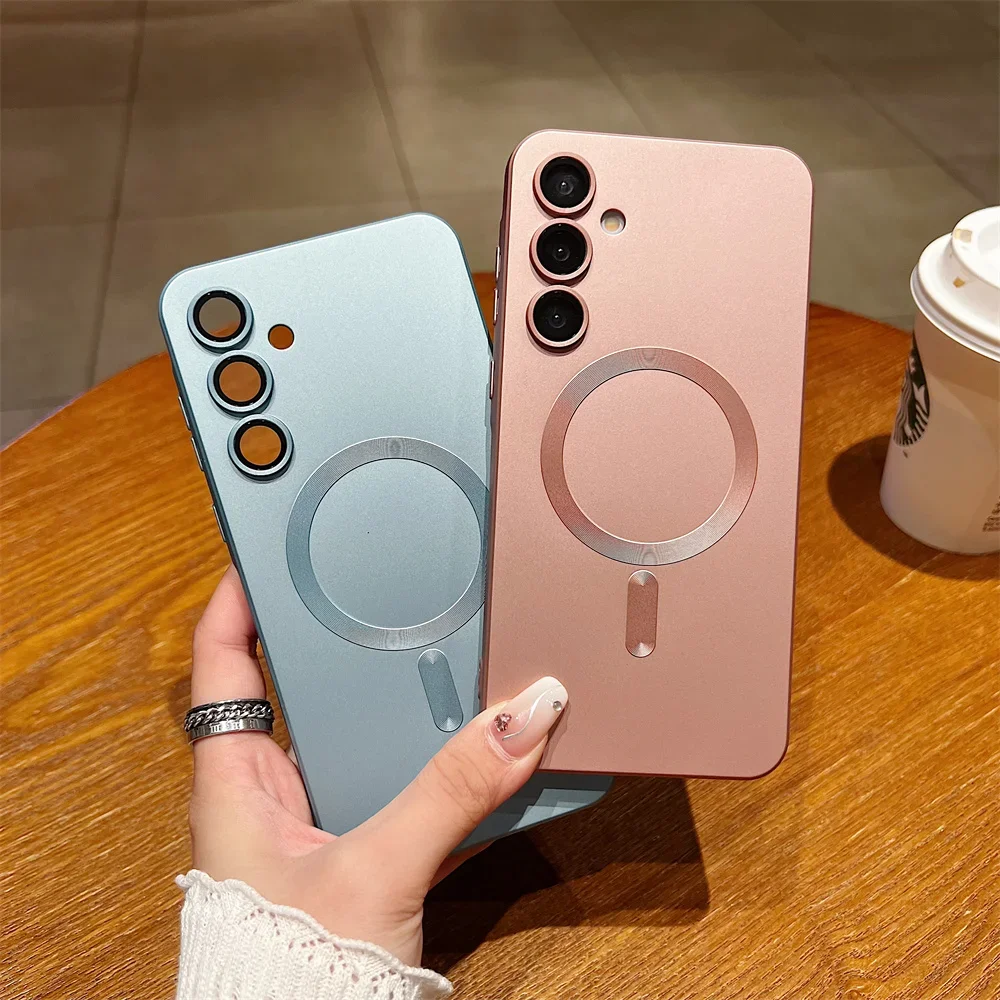

Luxury Magnetic Soft TPU Phone Case For Samsung A17 A56 A36 A26 A16 A06 A55 A35 A25 A15 A05 S A54 A34 A24 A14 Magsafe Cover