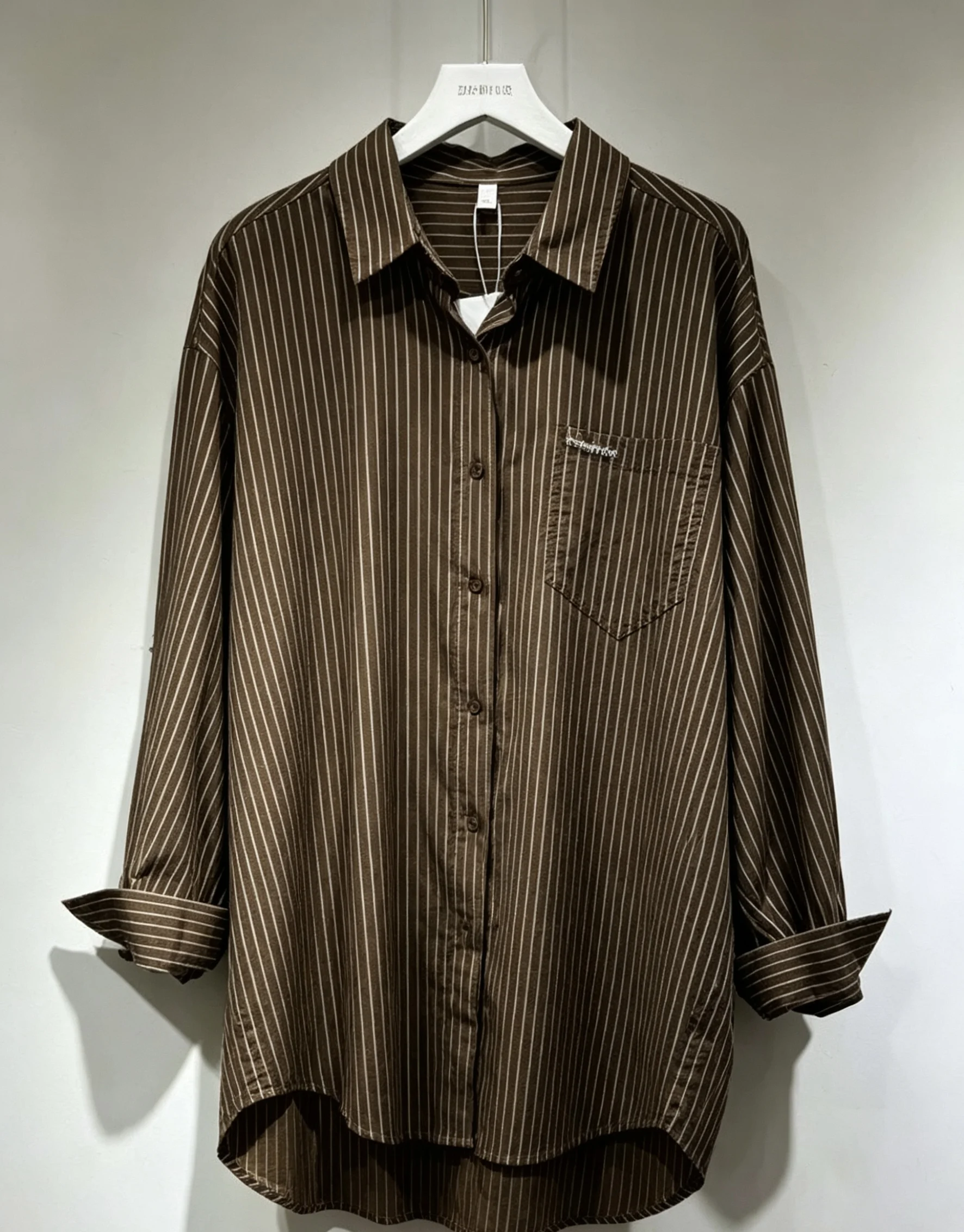 

SuperAen 2026 Summer New Design Stripe Long-Sleeved Shirt Coat Women's Loose Fashion Casual Tops