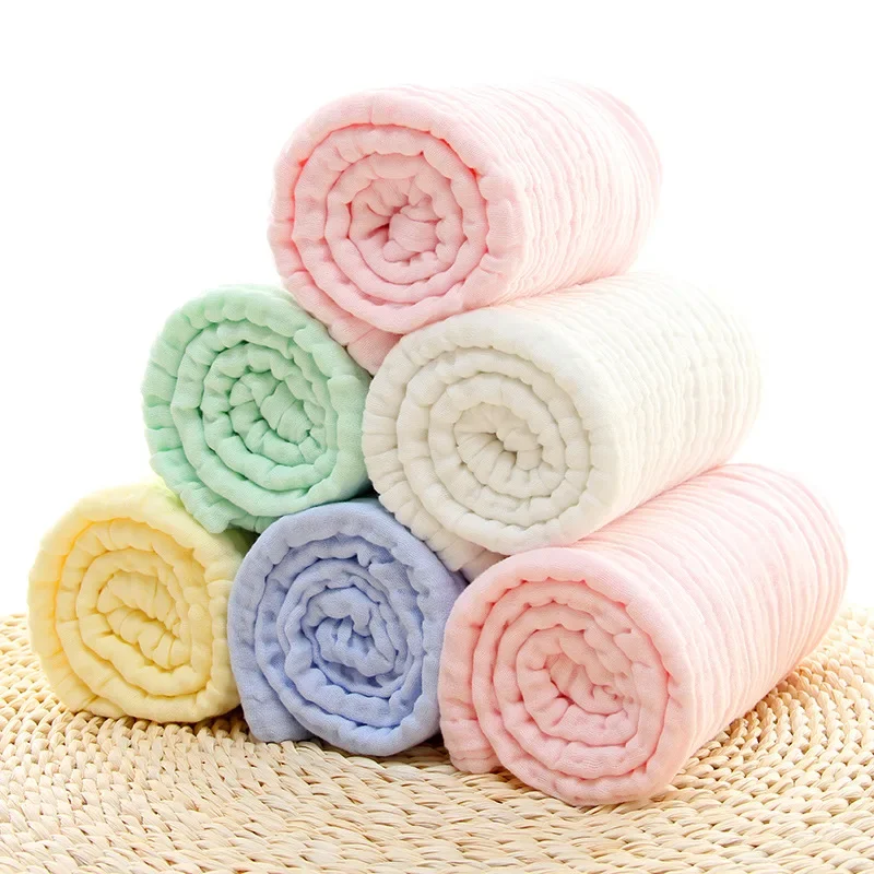 5pcs 30x30cm Baby Towel for Bathing Feeding Kids Handkerchief Bath Towels Face Washcloth Muslin Squares Cotton Hand Wipe Gauze