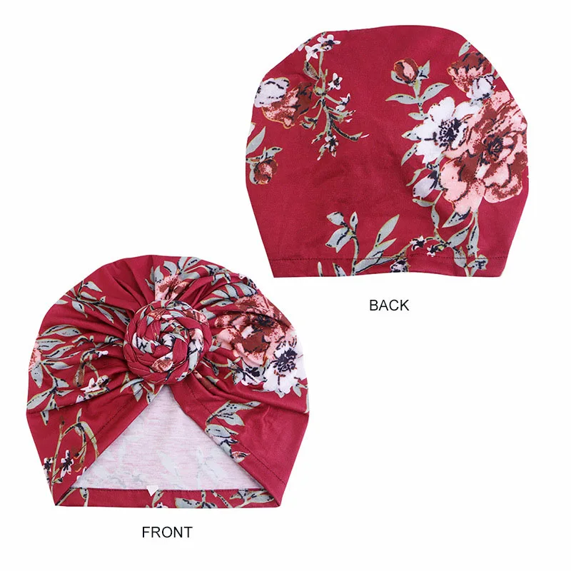 2024 New Fashion Bohemia musulmano Hijab Bonnet Wrap Head donna African Knot Pattern Print Ankara India Hat Ladies Turban foulard