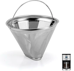 Reusable Coffee Filter Compatible with Cuisinart Coffee Maker, 304 Stainless Steel Mesh Permanent Filter for Cuisinart 10-14cup