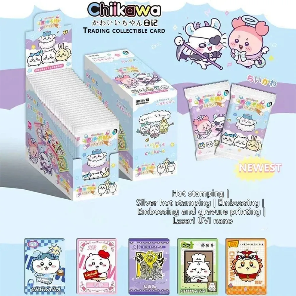 90pcs New Chikawas Collection Card Square Kausakijihouka Kawaii Character Anime Toy Card Cartoon Decorative Cute Gift