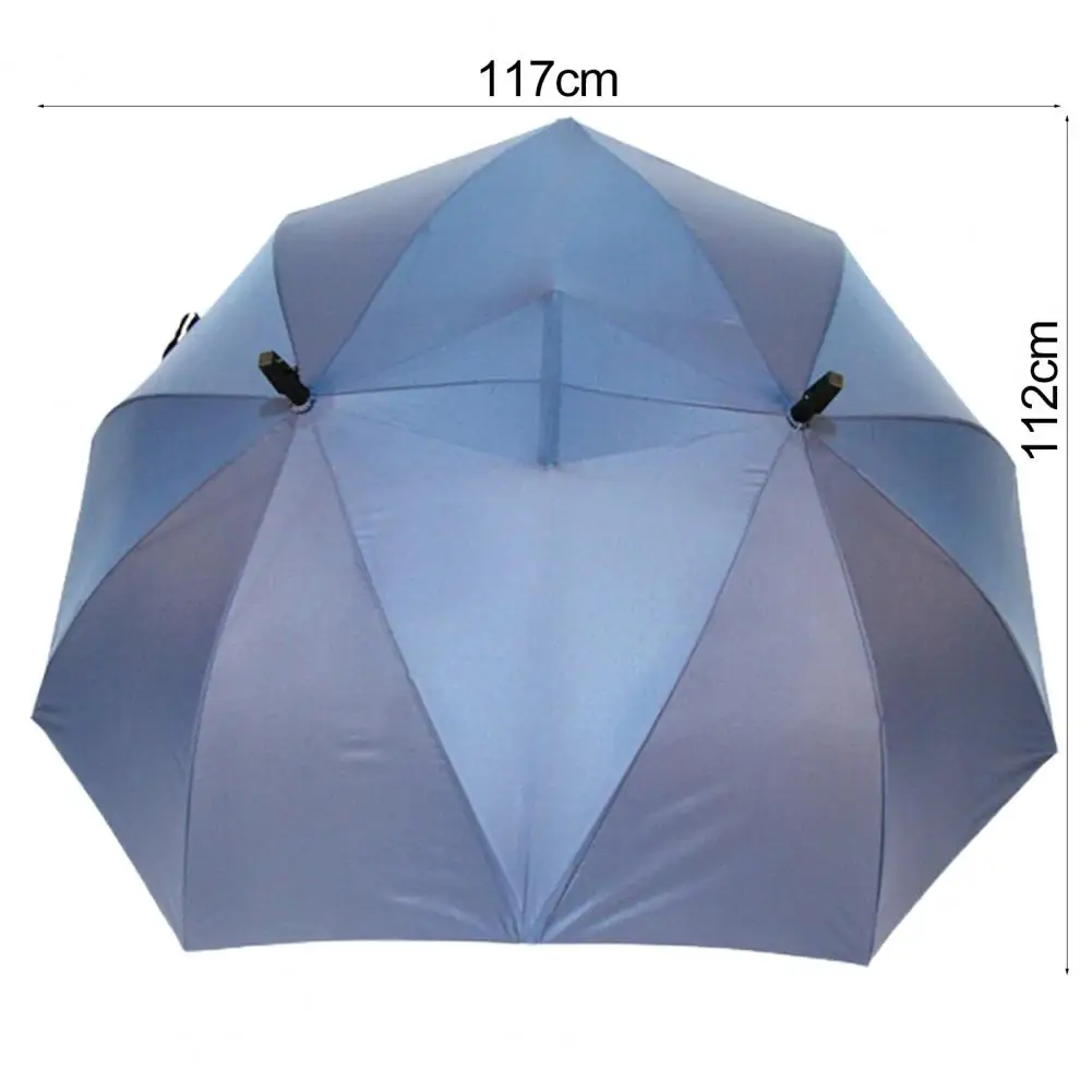 Umbrella Double Top Straight Pole Curved Handle Large Area Coverage Windproof Sun Couple Umbrella For Outdoor Wedding