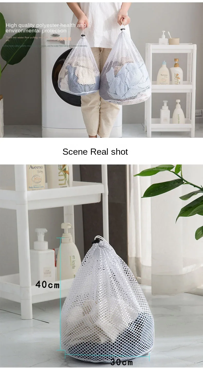 1/2/4 Stück Große Wäschesäcke aus Netzstoff für BHs, Socken und Unterwäsche – Organizer für Waschmaschine und Kleidungszubehör – Detail 5
