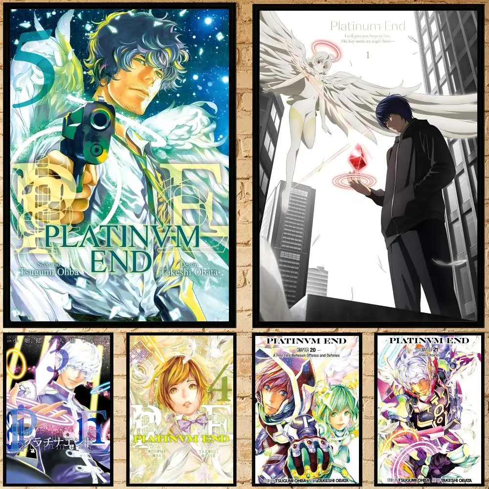 anime Platinum End Poster Poster HD Waterproof Self-adhesive Art Print Wall Decor for Bedroom Living Room Gift
