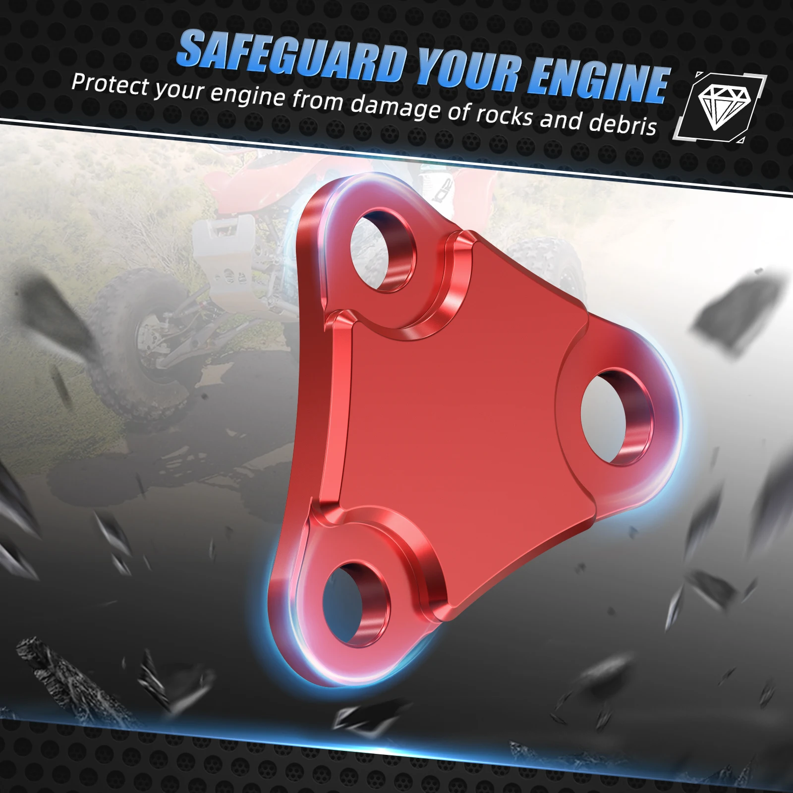 NICECNC Mocowanie silnika do Honda TRX450R 2006-2009 TRX450ER 2006-2014 2011 2010, 2 szt., ATV OEM 50351-HP1-600, akcesoria