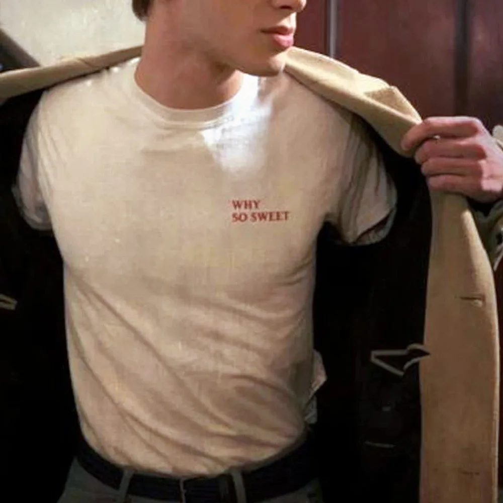 왜 그렇게 달콤한 편지 수 놓은 남성 여성 짧은 소매 티셔츠 여름 느슨한 캐주얼 코튼 탑 스트리트 패션 티셔츠 2025