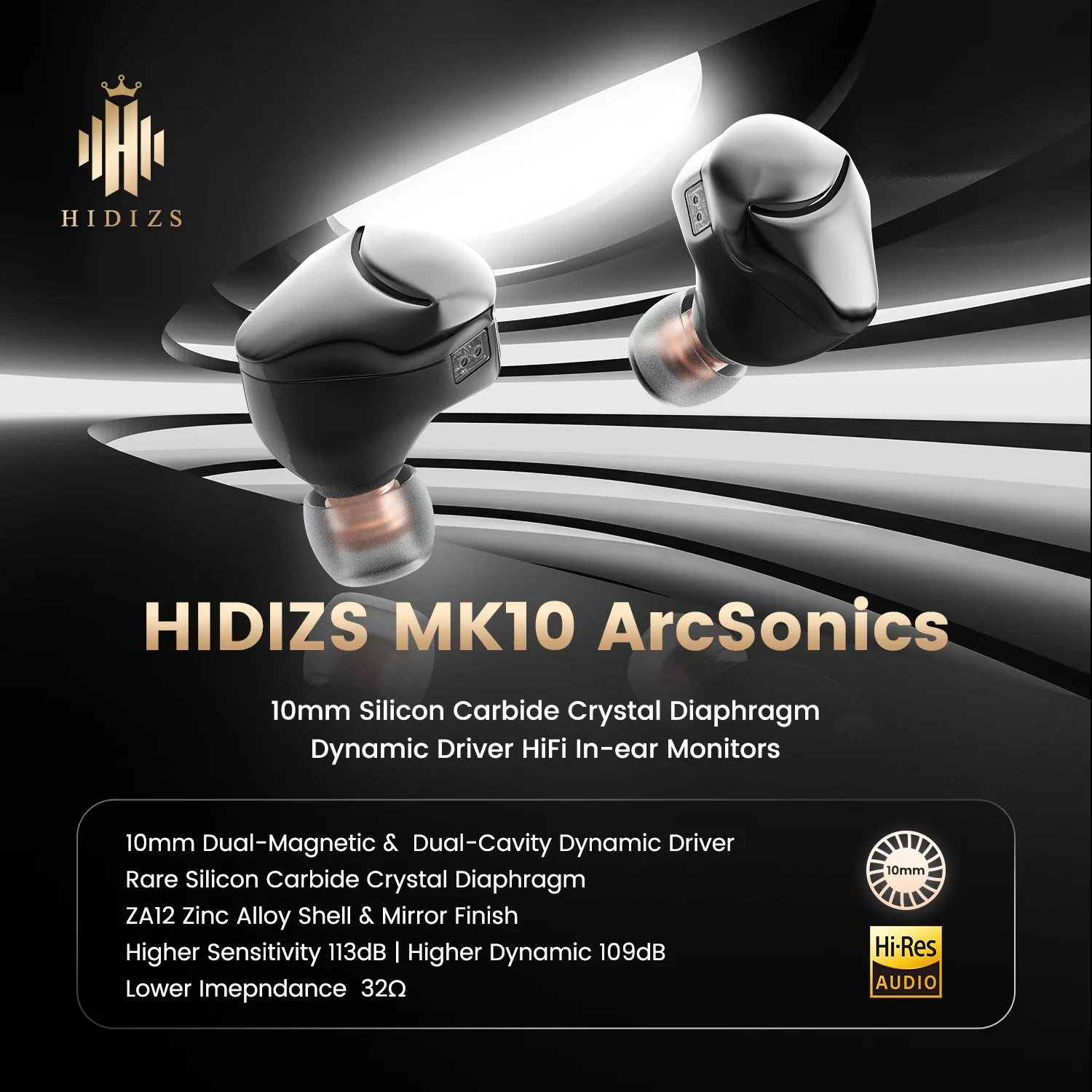 HIDIZS MK10 ArcSonics 1DD ΠΠΈΠ½Π°ΠΌΠΈΡΠ΅ΡΠΊΠΈΠΉ Π΄ΡΠ°ΠΉΠ²Π΅Ρ ΠΠ°ΡΡΠ½ΠΈΠΊΠΈ-Π²ΠΊΠ»Π°Π΄ΡΡΠΈ Hi-Res Audio ΠΠΎΡΠΏΡΡ ΠΈΠ· ΡΠΈΠ½ΠΊΠΎΠ²ΠΎΠ³ΠΎ ΡΠΏΠ»Π°Π²Π° 0,78 ΠΌΠΌ ΠΡΠΎΠ²ΠΎΠ΄Π½ΡΠ΅ Hi-Fi Π½Π°ΡΡΠ½ΠΈΠΊΠΈ HIDIZS MK10 ArcSonics 1DD ΠΠΈΠ½Π°ΠΌΠΈΡΠ΅ΡΠΊΠΈΠΉ Π΄ΡΠ°ΠΉΠ²Π΅Ρ ΠΠ°ΡΡΠ½ΠΈΠΊΠΈ-Π²ΠΊΠ»Π°Π΄ΡΡΠΈ Hi-Res Audio ΠΠΎΡΠΏΡΡ ΠΈΠ· ΡΠΈΠ½ΠΊΠΎΠ²ΠΎΠ³ΠΎ ΡΠΏΠ»Π°Π²Π° 0,78 ΠΌΠΌ ΠΡΠΎΠ²ΠΎΠ΄Π½ΡΠ΅ Hi-Fi Π½Π°ΡΡΠ½ΠΈΠΊΠΈ