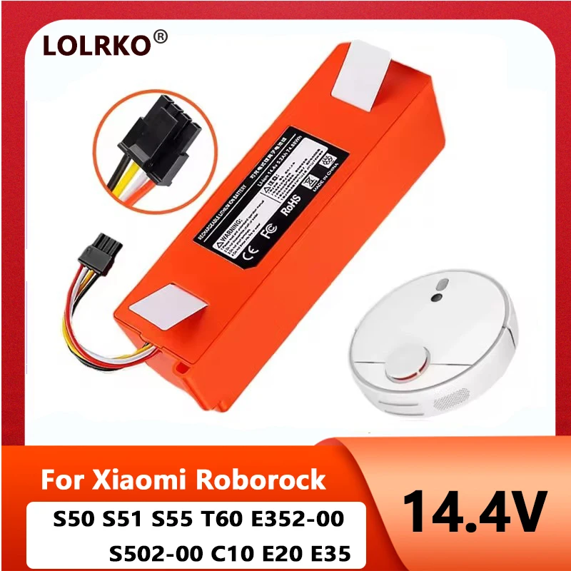 14.4V 6500mAh li-ion Battery Vacuum Cleaner accessories for xiaomi mi SDJQR01RR SDJQR02RR SDJQR03RRE35 Xiaowa C10 E20 E35 Robot