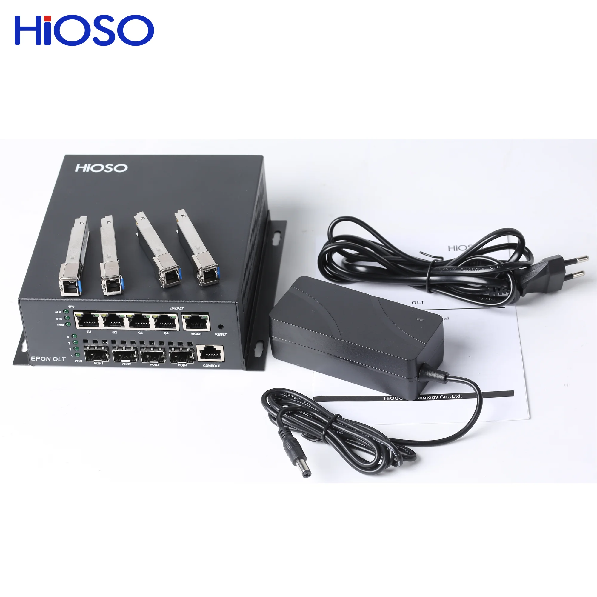 

HiOSO MINI 4port 2025 Special New Year's Price for a Limited Time Ftth Olt Mini Epon 4pon Olt Work with Onu Without Modules