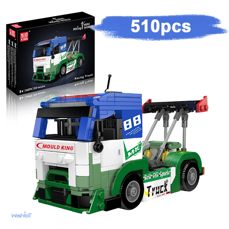 

24095 Racing Truck Model Kit 510pcs Small Granule Building Block Assembly Models DIY Toy for Christmas Gifts