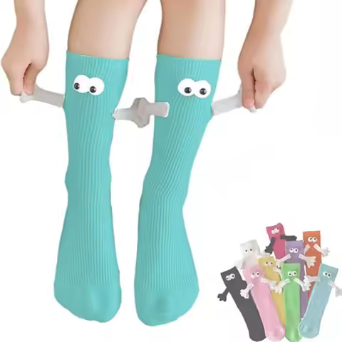 Funny Magnetic Holding Hands Socks, Novelty Socks, Couple Socks, Halloween and Christmas Gifts