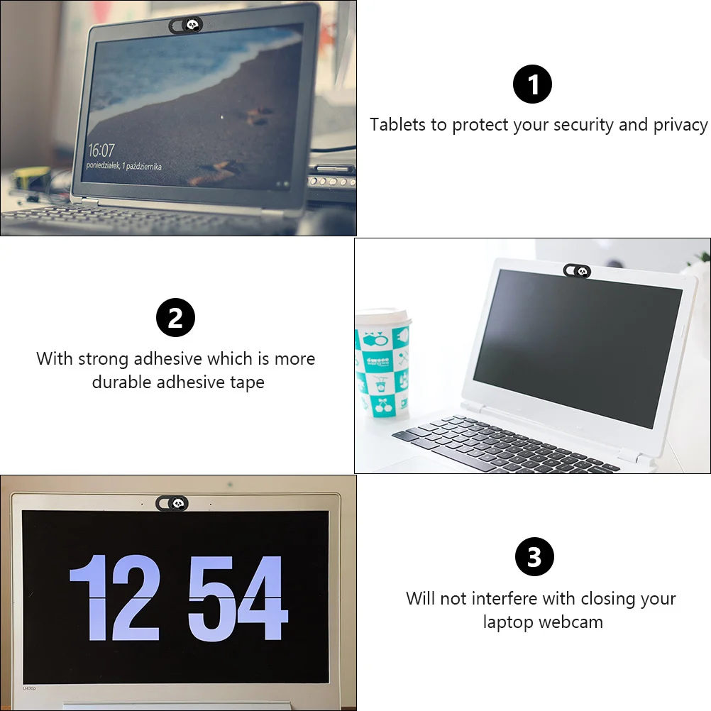 3 قطعة منزلق كاميرا الويب لأجهزة الكمبيوتر المحمول اللوحي غطاء الكاميرا المنزلق غطاء عدسة الخصوصية حماية كاميرا ويب الكمبيوتر المراقبة بالفيديو #4