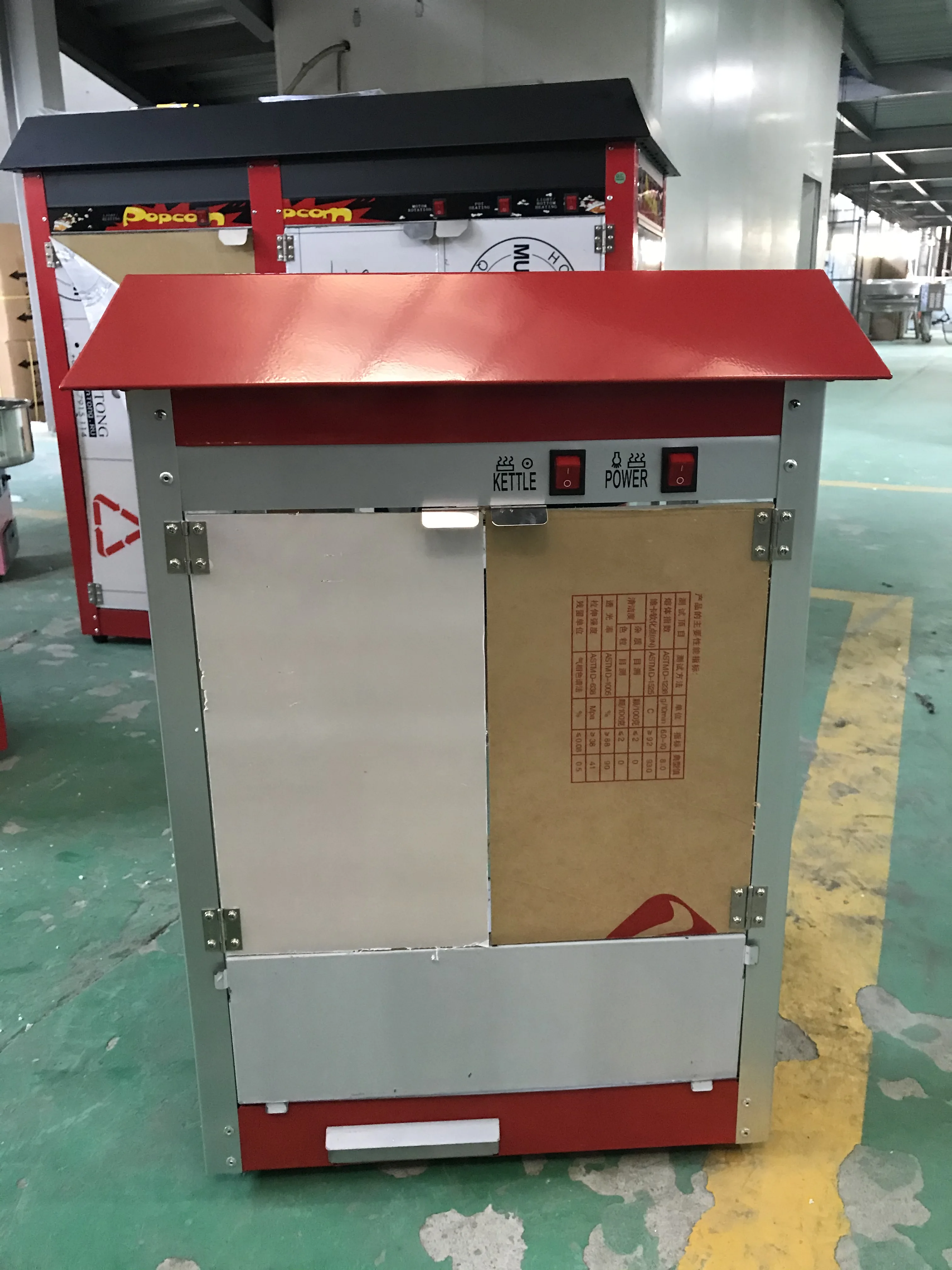 Máquina de fazer pipoca a gás nova e usada para restaurantes, padarias e varejo com componente de motor central