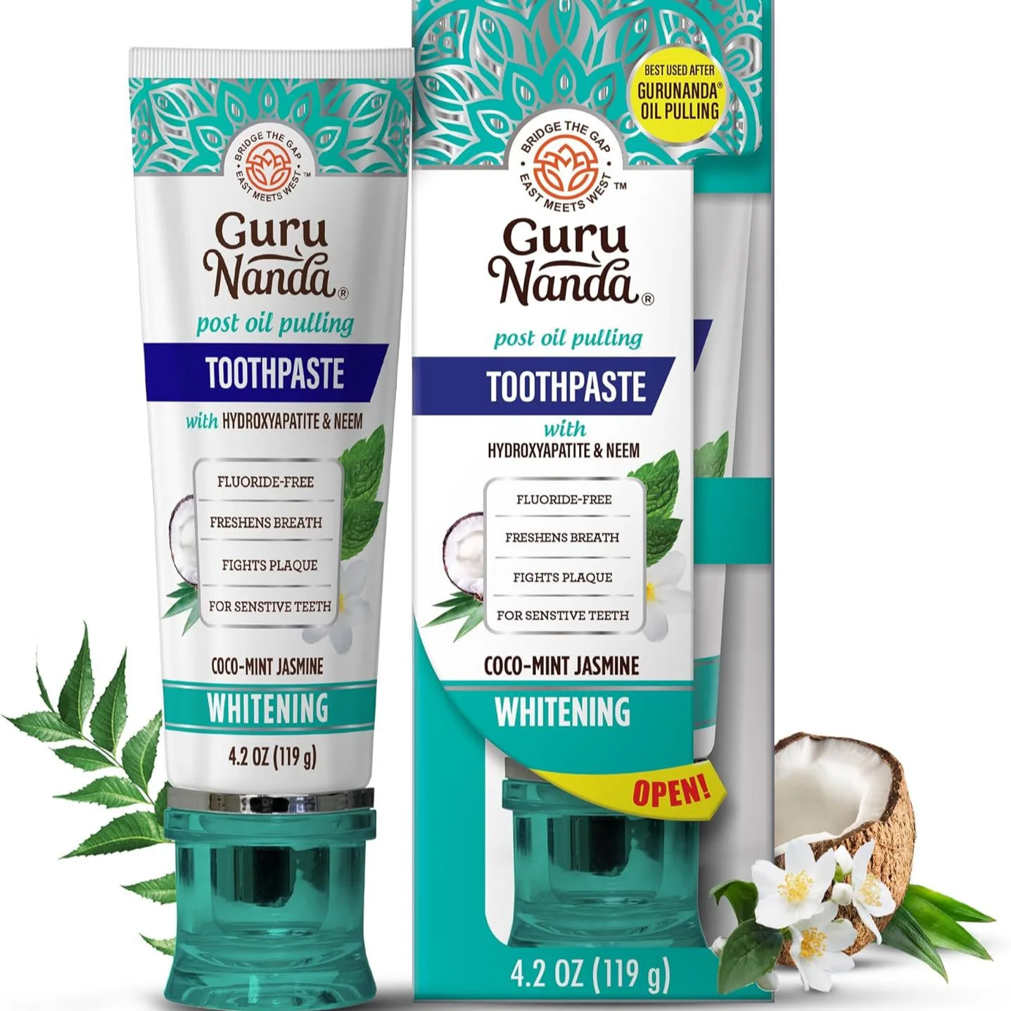 

Popular Coconut Whitening Toothpaste Added with Hydroxyapatite Fresh Breath To Prevent Cavities and Reduce Tooth Stains