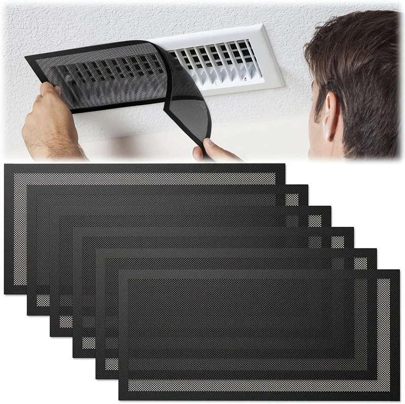 6Pcs Magnetic Air Vent Covers 5.5x12 Inches No Power Required Easy To Install Vent Blocker For Heating Cooling System Air Purifi
