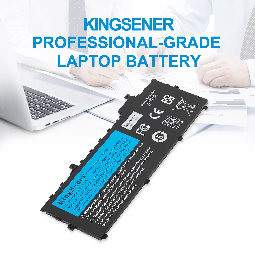 KingSener 01AV430 01AV429 01AV494 Akku für Lenovo Thinkpad X1 Carbon 5. Generation 2017 6. Generation 2018 Serie SB10K97586 01AV431 SB10K97587 – Detail 1