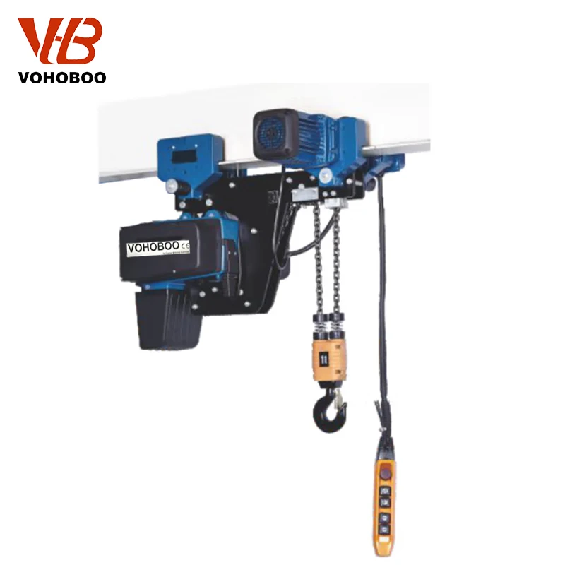 5 Ton 7 Ton 10 Ton HH EuropeanType Electric Chain Hoist Lift Machine With Limit Switch And Travel Trolley