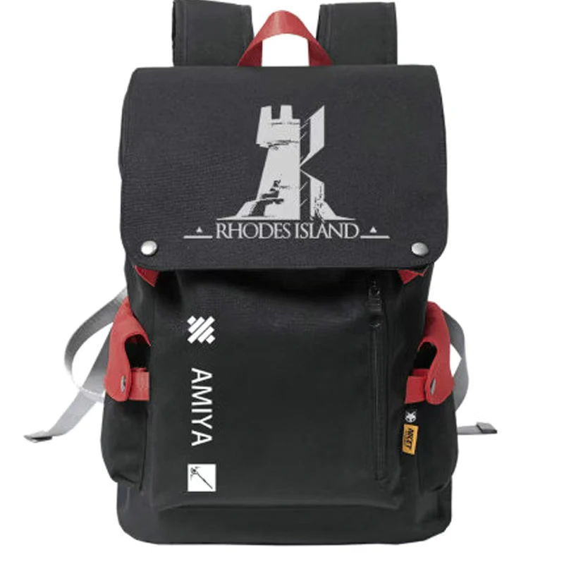 Game Arknights Amiya Backpack Cosplay Rhodes Student Schoolbags Travel Bags Oxford Bags