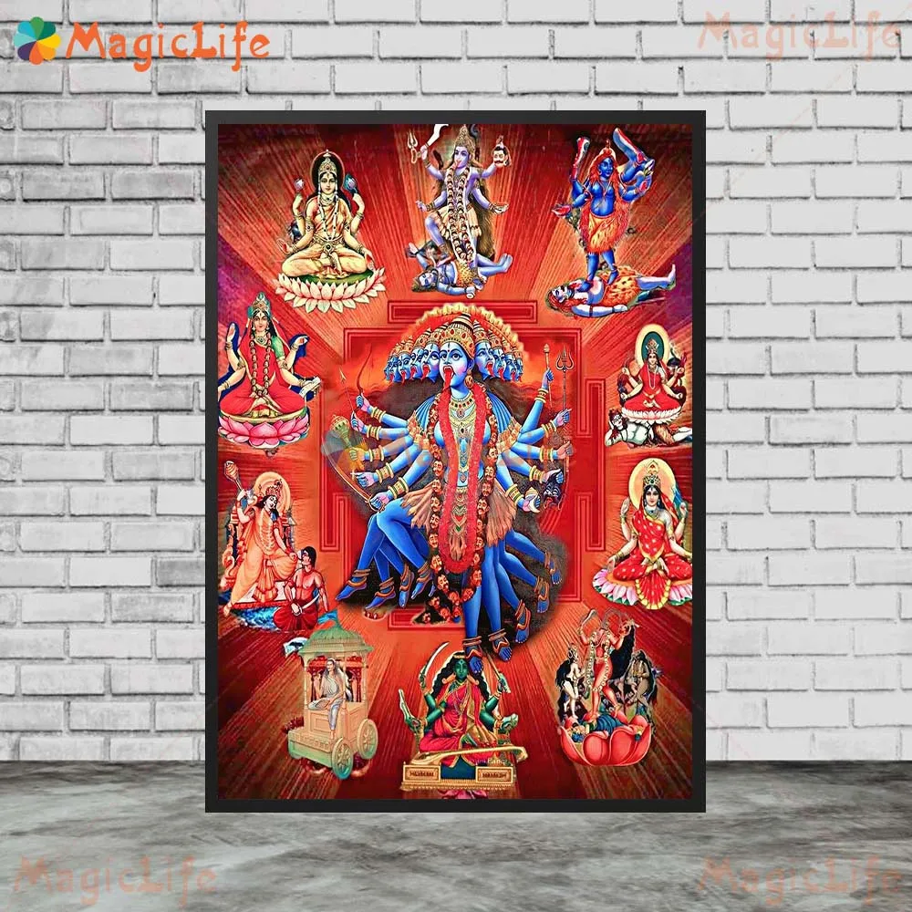 Religion Parvati Prints Goddess Kali Lakshmi Posters Wall Pictures For Living Room Poster Wall Art Canvas Painting Unframed