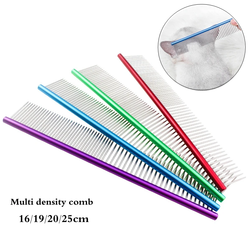 16/19/20/25cm High Quality Pet Comb Professional Stainless Steel Grooming Combs Cleaning Brush Removes Loose Tangles Dog Cat